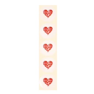 Stickers - Hartjes in hartjes - Rond - 4cm - 100st. - DBLS007