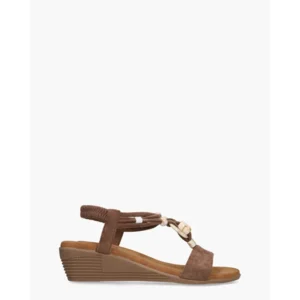 Ella Cruz Zyenna Taupe Damessandalen