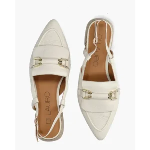 Di Lauro Walynn Off-White Dames Slingbackloafers