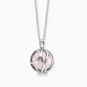 Engelsrufer Ketting ERN-HEALPARA-RQ-XS  roze kwarts