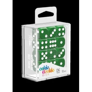 Dice D6 Dice 16 mm Solid - Green (12)