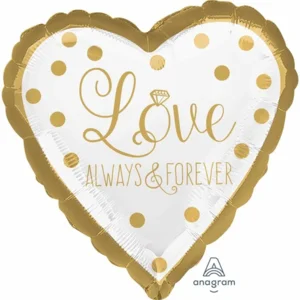 Folieballon - Love always and forever - Zonder vulling