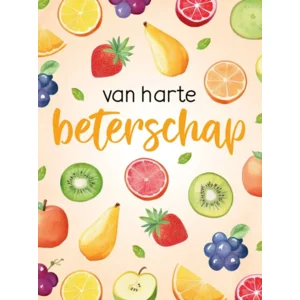 Kaart - A4 formaat - Vasn harte beterschap - MAX009-B