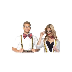 Nerd accessoires verkleedset | Nerd Bril,  Strik en Bretellen