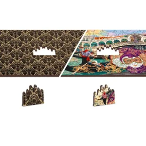 2 in 1 Puzzel - Venice Carnival - met figuurtjes - Wooden City