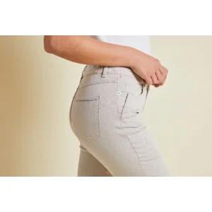 Para Mi Broek Celina : Ivory Grey, Color Denim  ( PARA.252 )
