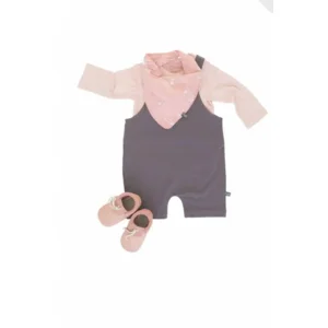 bandana bib boots peach