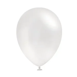 Ballonnen - Wit - Metallic - 30cm - 50st.