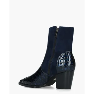 Di Lauro Sybylle Donkerblauwe Dames Enkellaarsjes