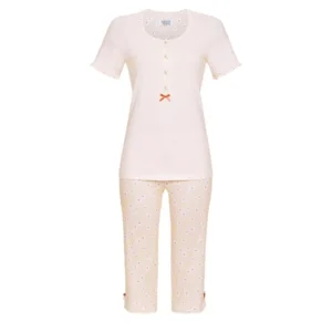 Ringella Pyjama Dames: Peach kleur, korte mouw / capri broek ( RIN.352 )
