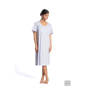 Egatex Nachthemd Korte mouw: Blauw ( EGA.361 )