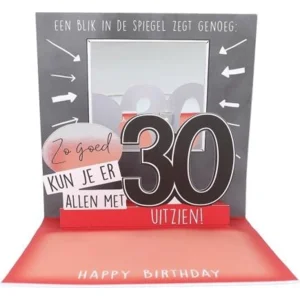 Kaart - Pop-up, licht & muziek - 30 is het nieuwe twintig! - 004A