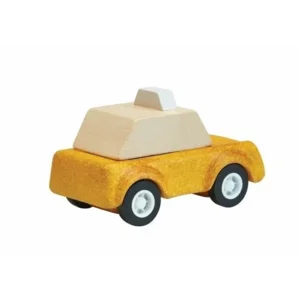 Plan Toys - Houten gele taxi