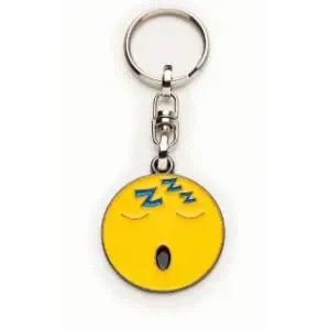 Emoji metalen sleutelhanger - sleeping face