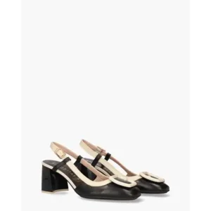 Hispanitas Cervo Zwart/Wit Damesloafers