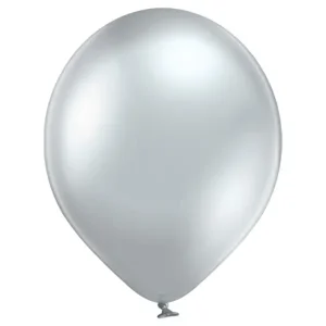 Ballonnen - Luxe - Glanzend zilver - Metallic - 30cm - 100st.