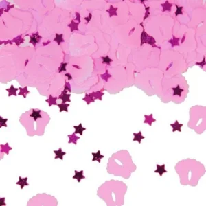 Tafeldecoratie - Confetti - Voetjes - Roze - 14 Gram