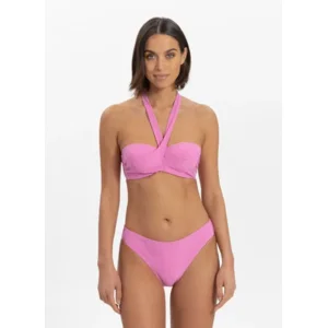 Cyell Paisley Pink strapless bikini in roos