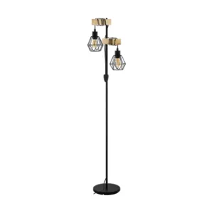 Townshend 5 - Vloerlamp - E27 - 166,5 cm - Bruin/Zwart