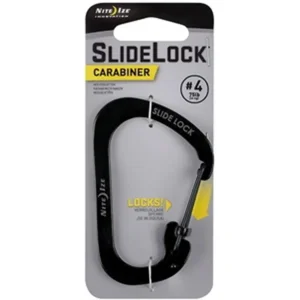 Nite Ize SlideLock karabijnhaak #4 Zwart CSL4-01-R6