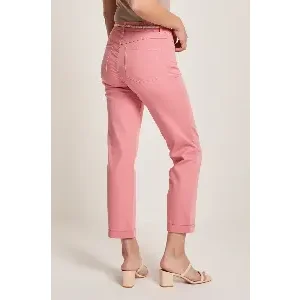 Para Mi dames broek: Bobby, Color Denim, Coral Peach, L30 ( Para.349 )