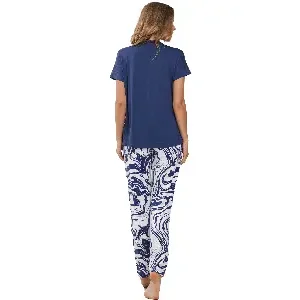 Pastunette Pyjama dames: korte mouw / lange broek, Viscose ( PAS.91 )