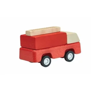 Plan Toys - Houten rode brandweerwagen