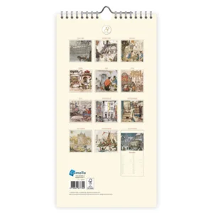 Kalender - 2024 - Notitiekalender - Anton Pieck - Les saltimbanques - 18x34,5cm