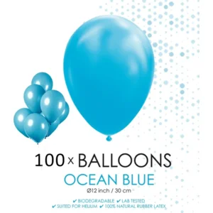 Ballonnen - Oceaan blauw - 30cm - 100st.