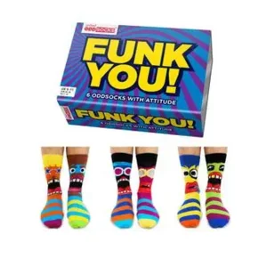 Odd Socks Herensokken Funk You 6 Mismatched 39-46 Cadeaudoos
