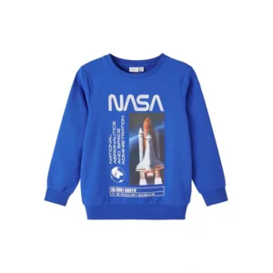 Name it Jongens Blauwe Sweater Nasa Jamez Surf The Web