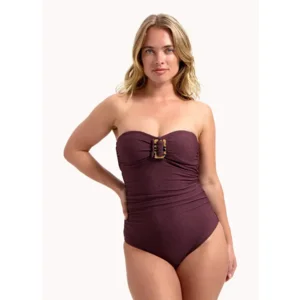 Cyell Wavy Brown strapless badpak in bruin