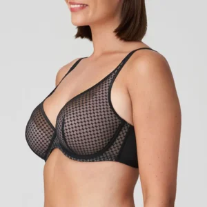 Prima Donna Twist Tulip BH: Glass Beach, Zwart, Plunghe Bra Half padded, Europese Maten ( PDO.153 )