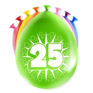 Ballonnen - 25 jaar - 30cm - 8st.