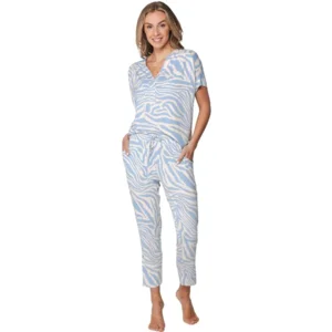 Pastunette pyjama dames: Licht Blauw, Viscose, tot maat 54 ( PAS.147 )