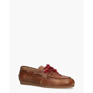 Posa Boat Loafer Cognac Dames Veterschoenen