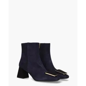 Eva Luna 6537 Donkerblauw/Zwart Dames Enkelboots