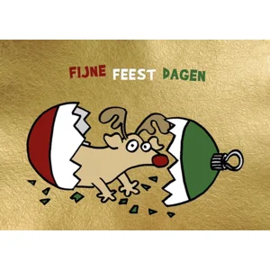 Kaarten - Kerst - Fijne feestdagen - 4x4st. - MB.2005