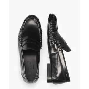 Posa Penny Wrinkle Zwart Damesloafers