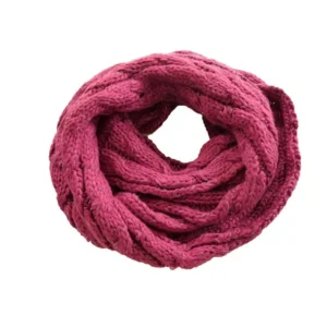 girls wrap sjaal dark pink met glittertje