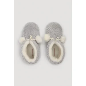 Ysabel Mora 'bottine'pantoffels in grijs