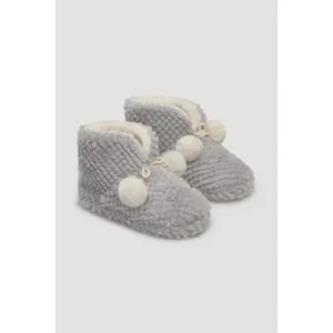 Ysabel Mora 'bottine'pantoffels in grijs