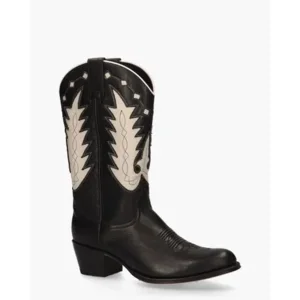 Sendra 18172 Zwart/Wit Damesboots