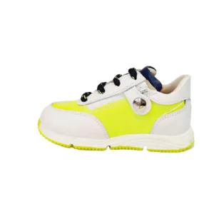 Zecchino d'Oro Sneaker A02-250 Wit/Fluogeel/Blauw 20