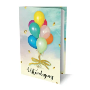 Uitnodigingskaarten - Ballonnen - 6st.