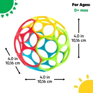 Grijpspeeltjes set - Oball - Babybal & rammelaar - Regenboog