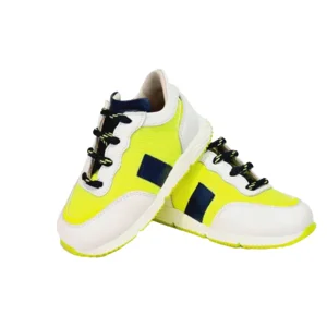 Zecchino d'Oro Sneaker A02-250 Wit/Fluogeel/Blauw 21