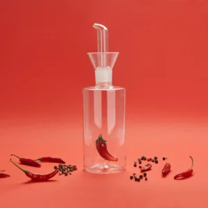 Balvi Olie of Azijn Fles Chilli 350 ml No Drip Glas