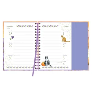 Spiraal agenda - 2026 - Franciens katten - Merah - 11x15.5cm