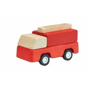Plan Toys - Houten rode brandweerwagen
